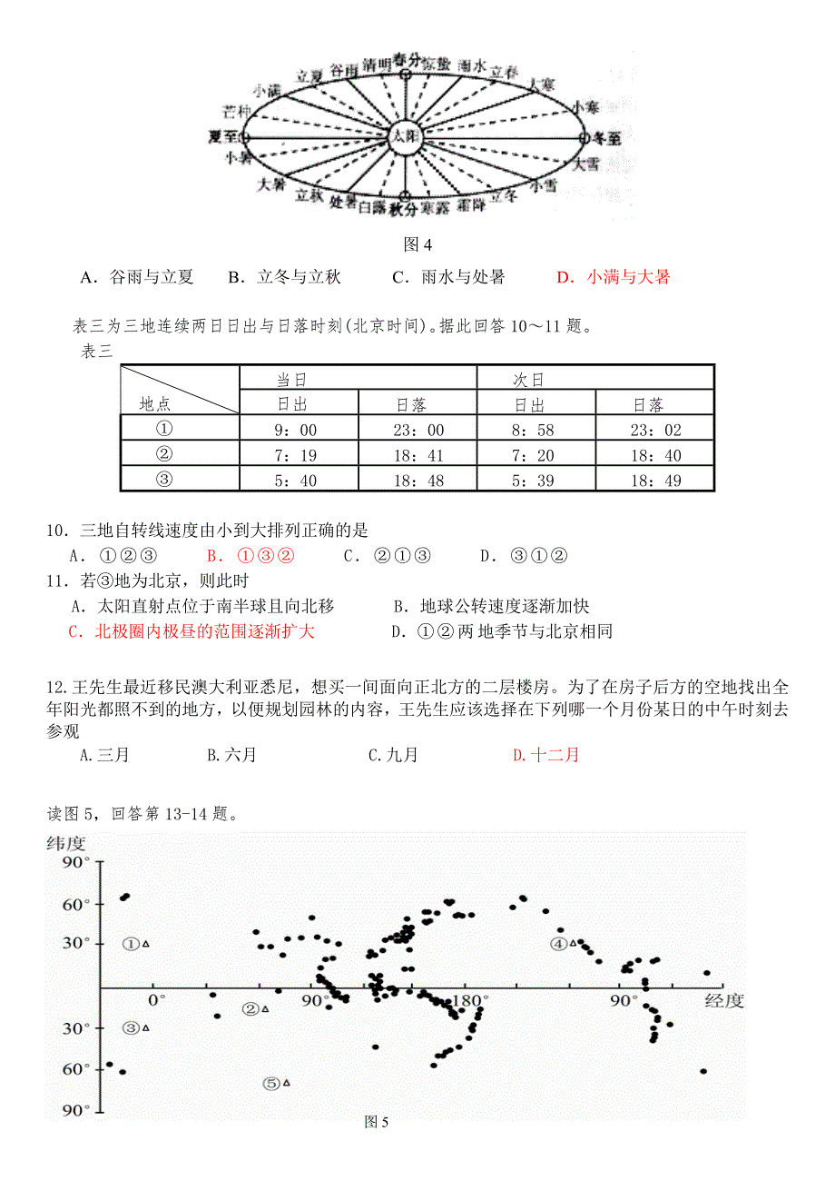 广东省佛山三中2012届高三第一次考试题地理.doc_第3页