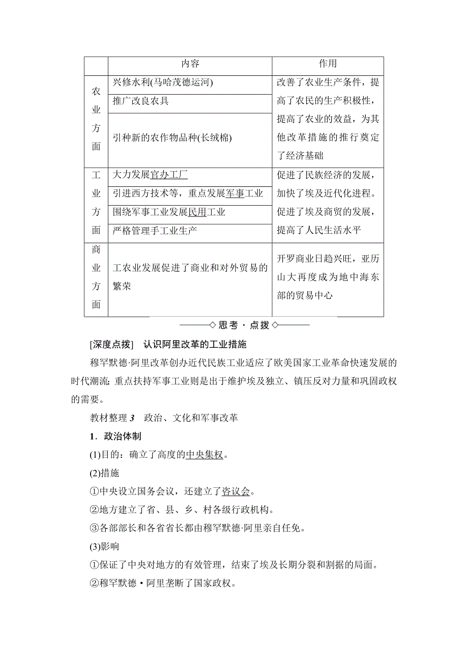 2016-2017学年高二历史人教选修1学案：第6单元-第2课 穆罕默德&阿里改革的主要内容 WORD版缺答案.doc_第2页