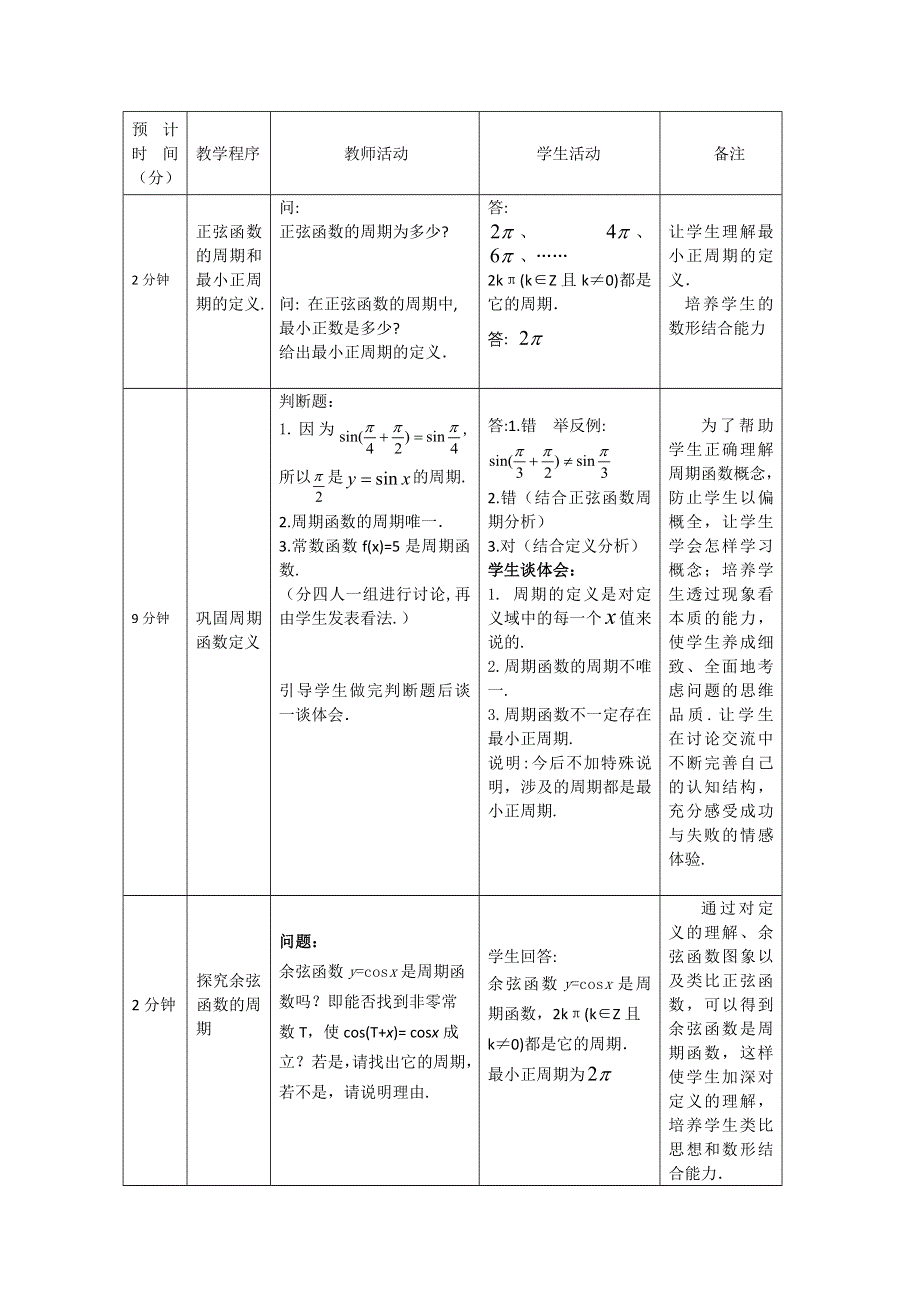 2020-2021学年数学人教A版必修4教学教案：1-4-2 正弦函数、余弦函数的性质 （2） WORD版含答案.doc_第3页