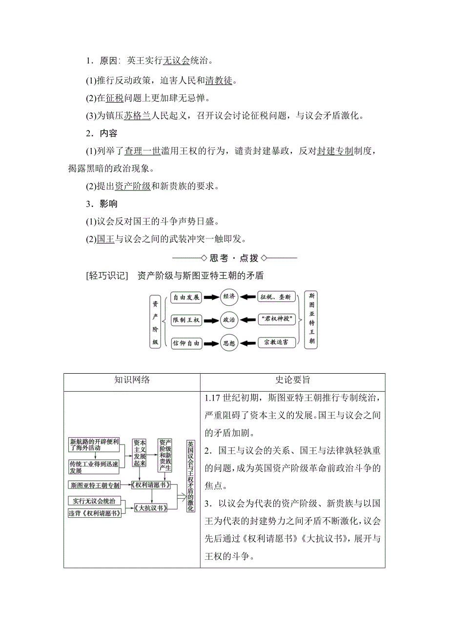 2016-2017学年高二历史人教选修2学案：第2单元-第1课 英国议会与王权矛盾的激化 WORD版含解析.doc_第3页