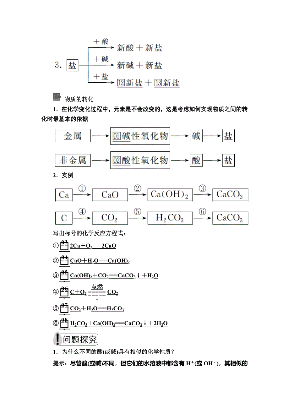 2020新教材化学同步新素养培优人教必修第一册讲义：第一章 第一节 第二课时 物质的转化 WORD版含答案.doc_第2页