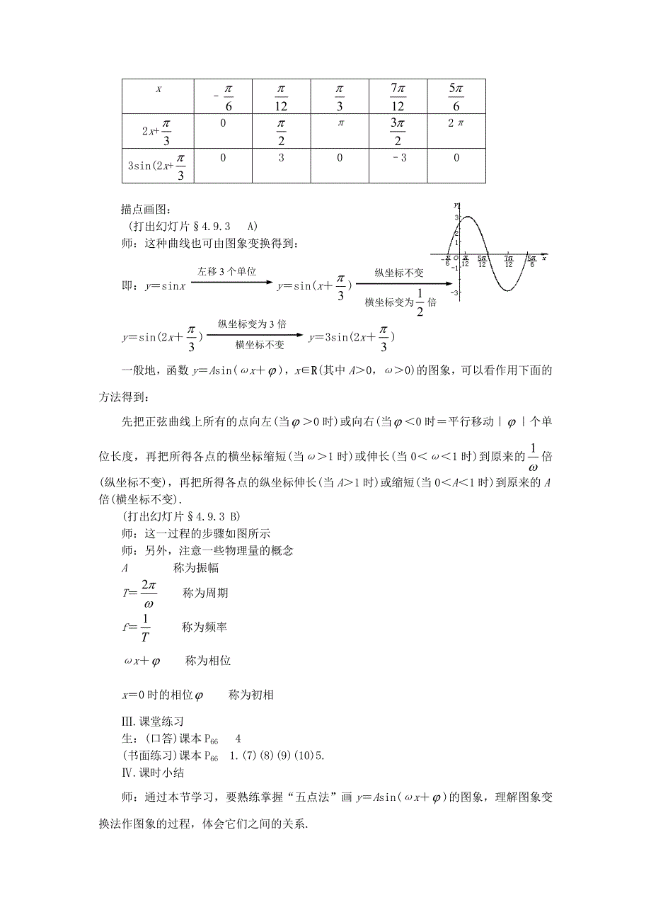 函数Y＝ASIN（ΩX＋）的图象教案.doc_第2页