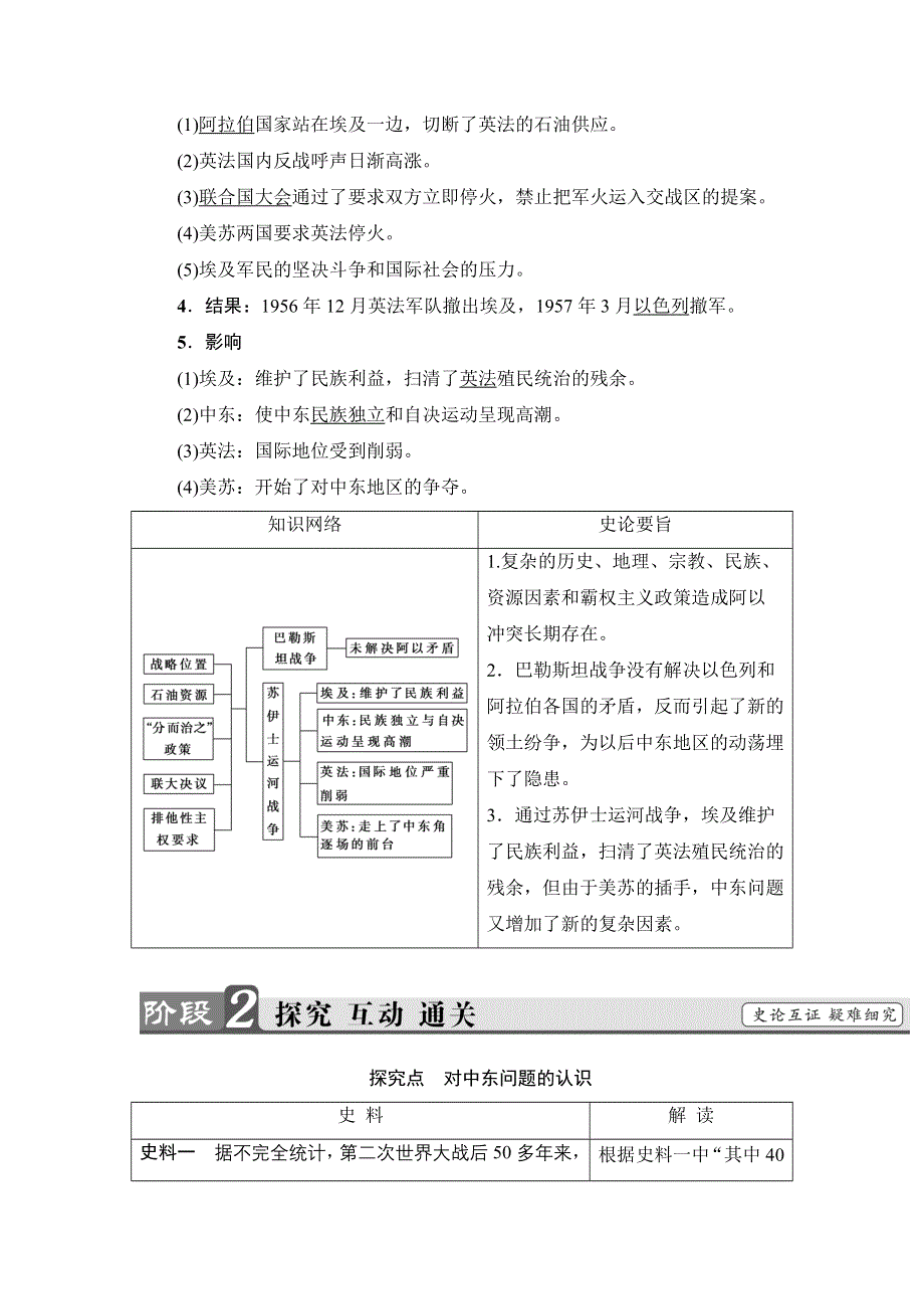 2016-2017学年高二历史人教选修3学案：第5单元-第3课 中东问题的由来与发展 WORD版含解析.doc_第3页