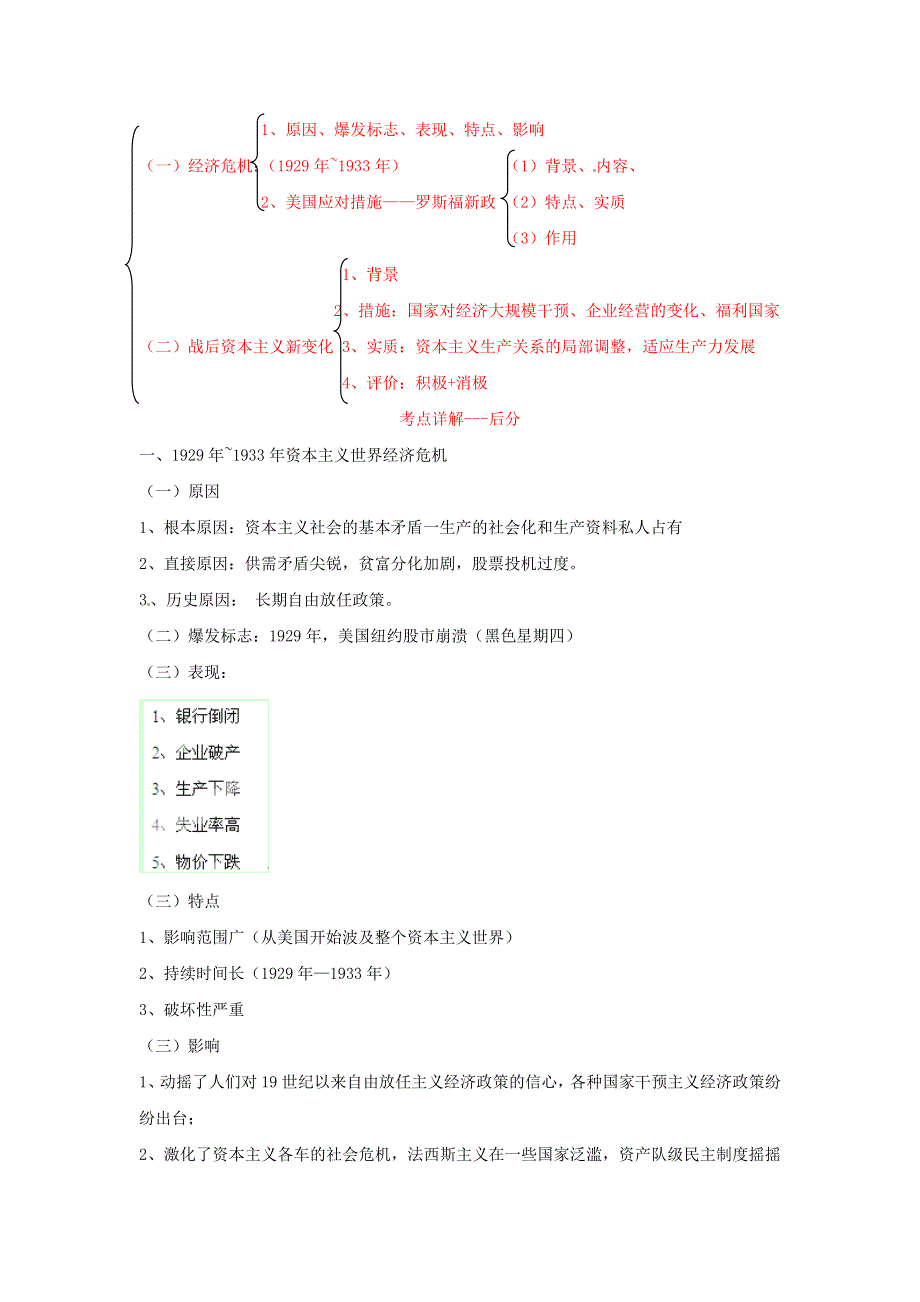 2013年高考历史一轮复习精品学案 专题13 罗斯福新政和当代资本主义的新变化（教师版）.doc_第2页