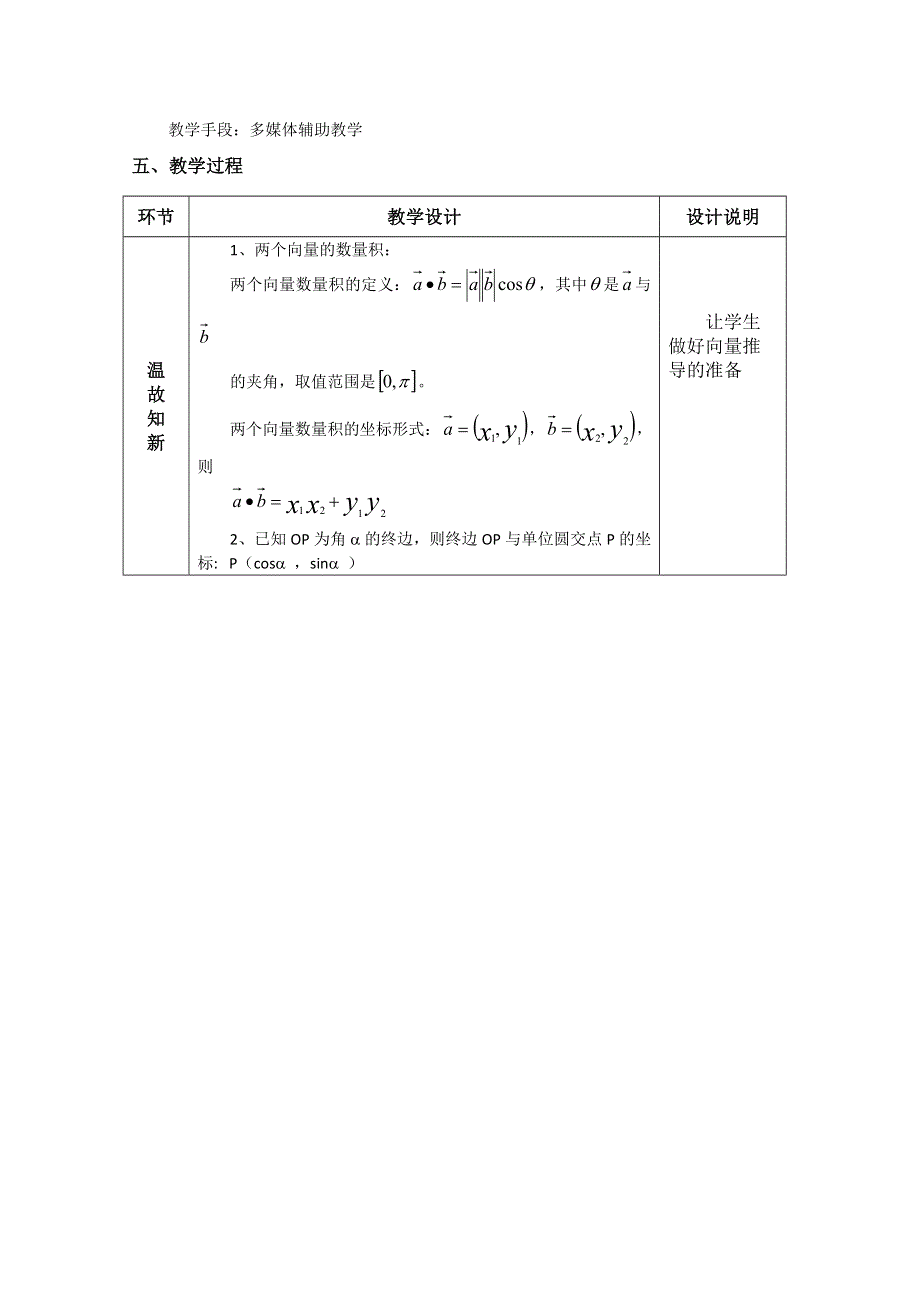 2020-2021学年数学人教A版必修4教学教案：3-1-1 两角差的余弦公式 （6） WORD版含答案.doc_第2页