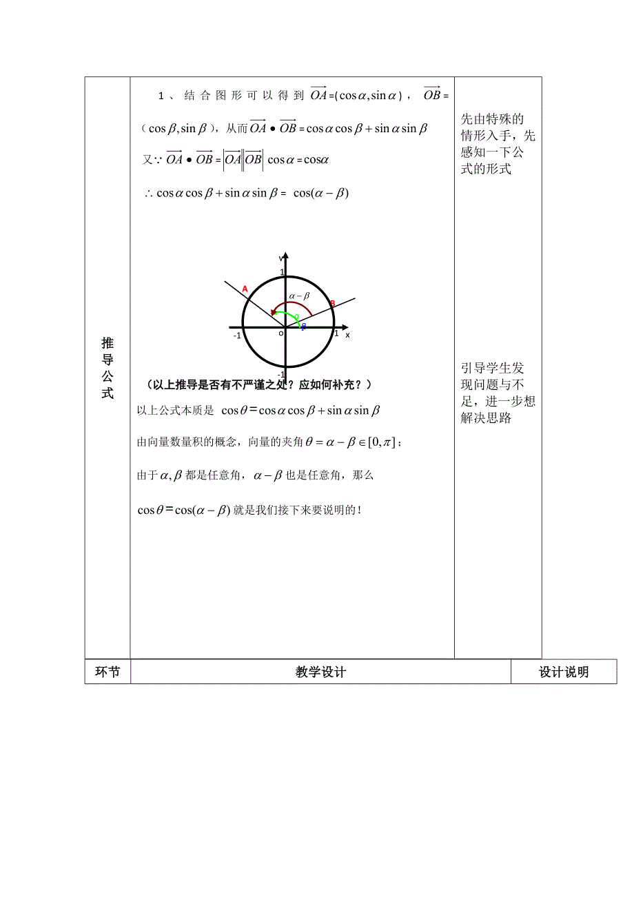 2020-2021学年数学人教A版必修4教学教案：3-1-1 两角差的余弦公式 （6） WORD版含答案.doc_第3页