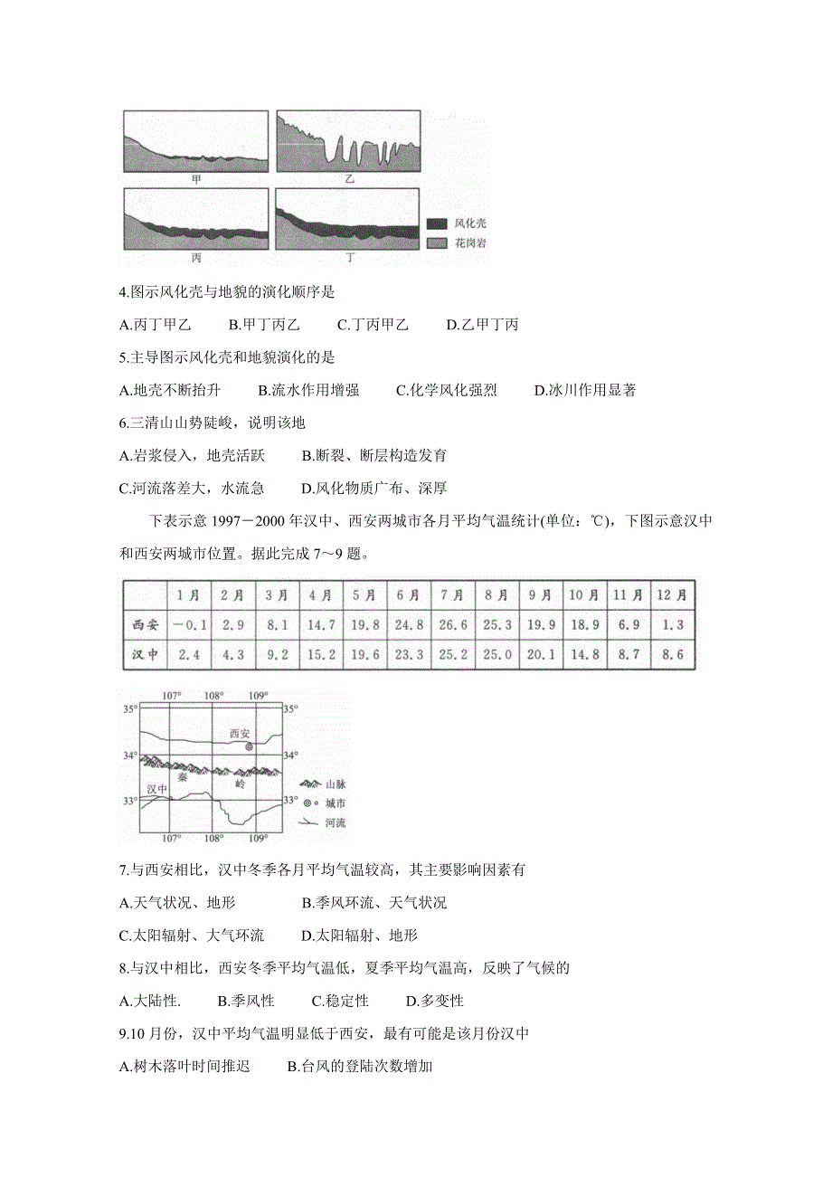 《发布》河南省洛阳市汝阳县2021届高三上学期联考试题 地理 WORD版含答案BYCHUN.doc_第2页