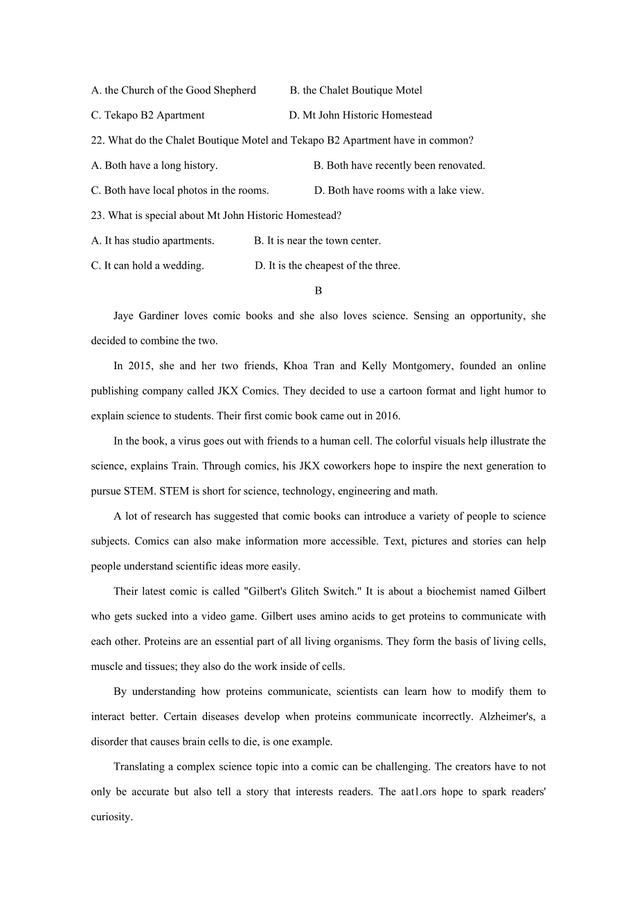 《发布》河南省豫西名校2020-2021学年高二10月联考试题 英语 WORD版含答案BYCHUN.doc_第2页