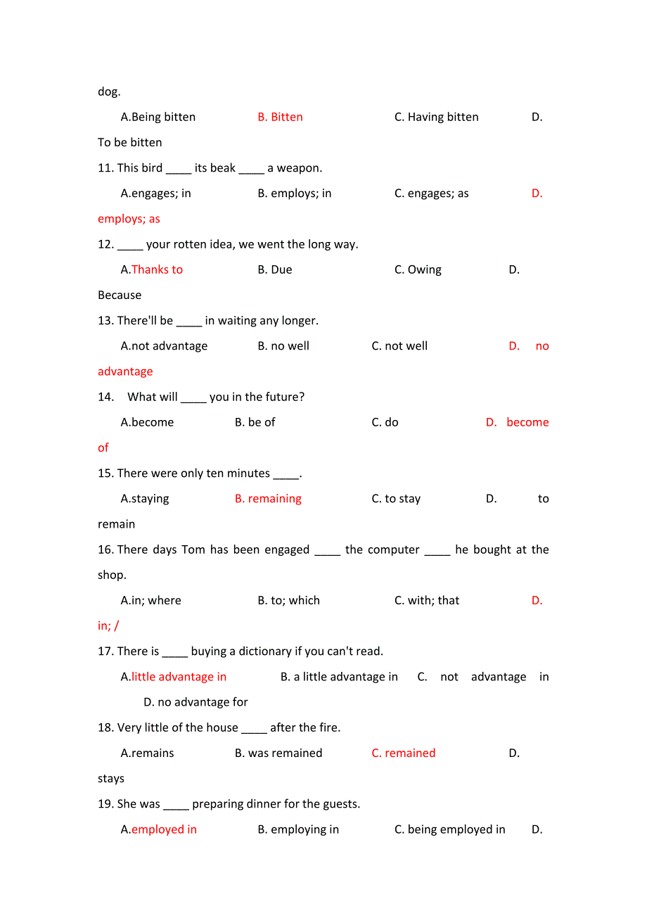 2012届高三英语单项选择精选专练（31）.doc_第2页