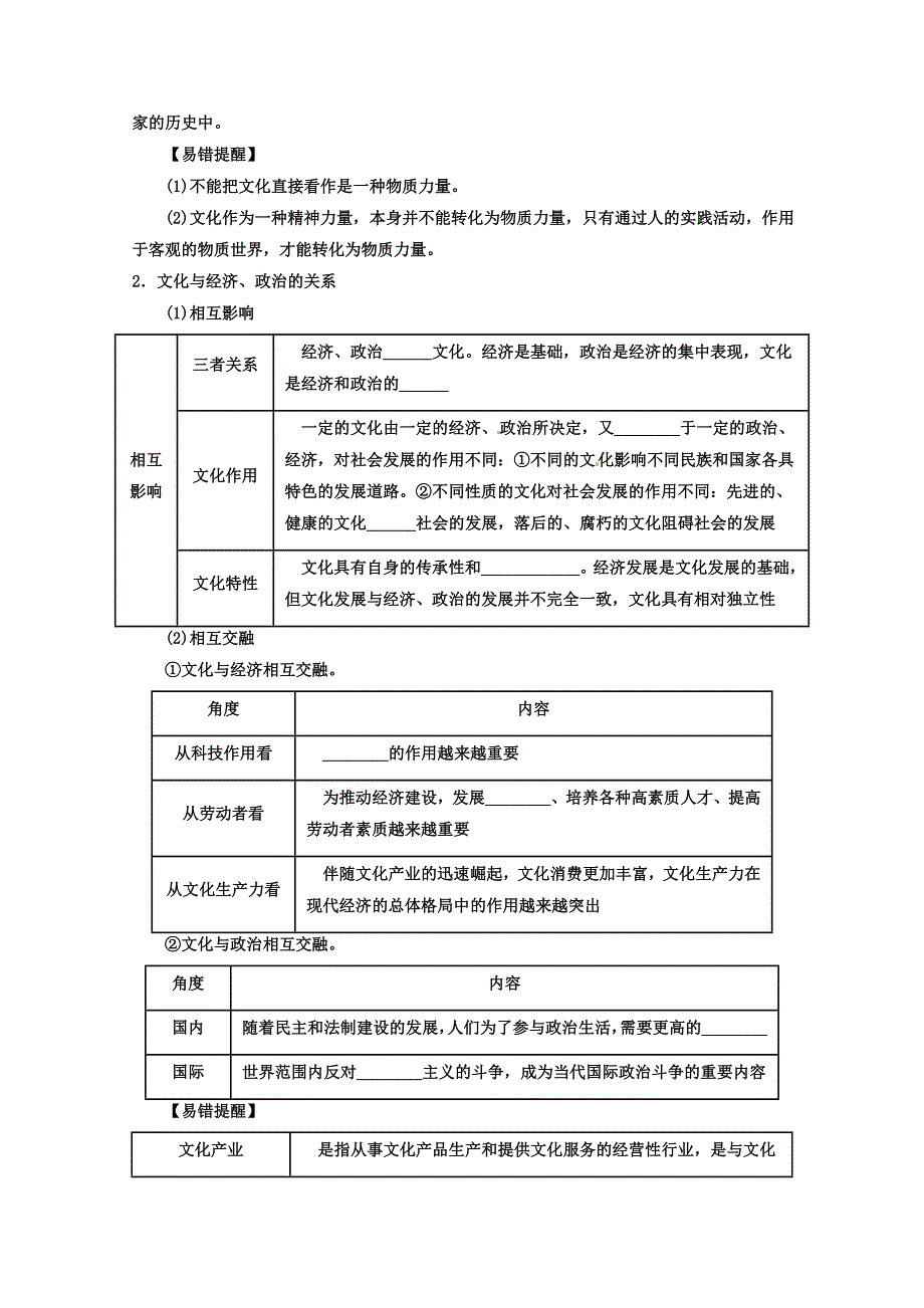 2013年高考政治一轮复习精品学案 专题21 文化与社会（学生版）.doc_第3页