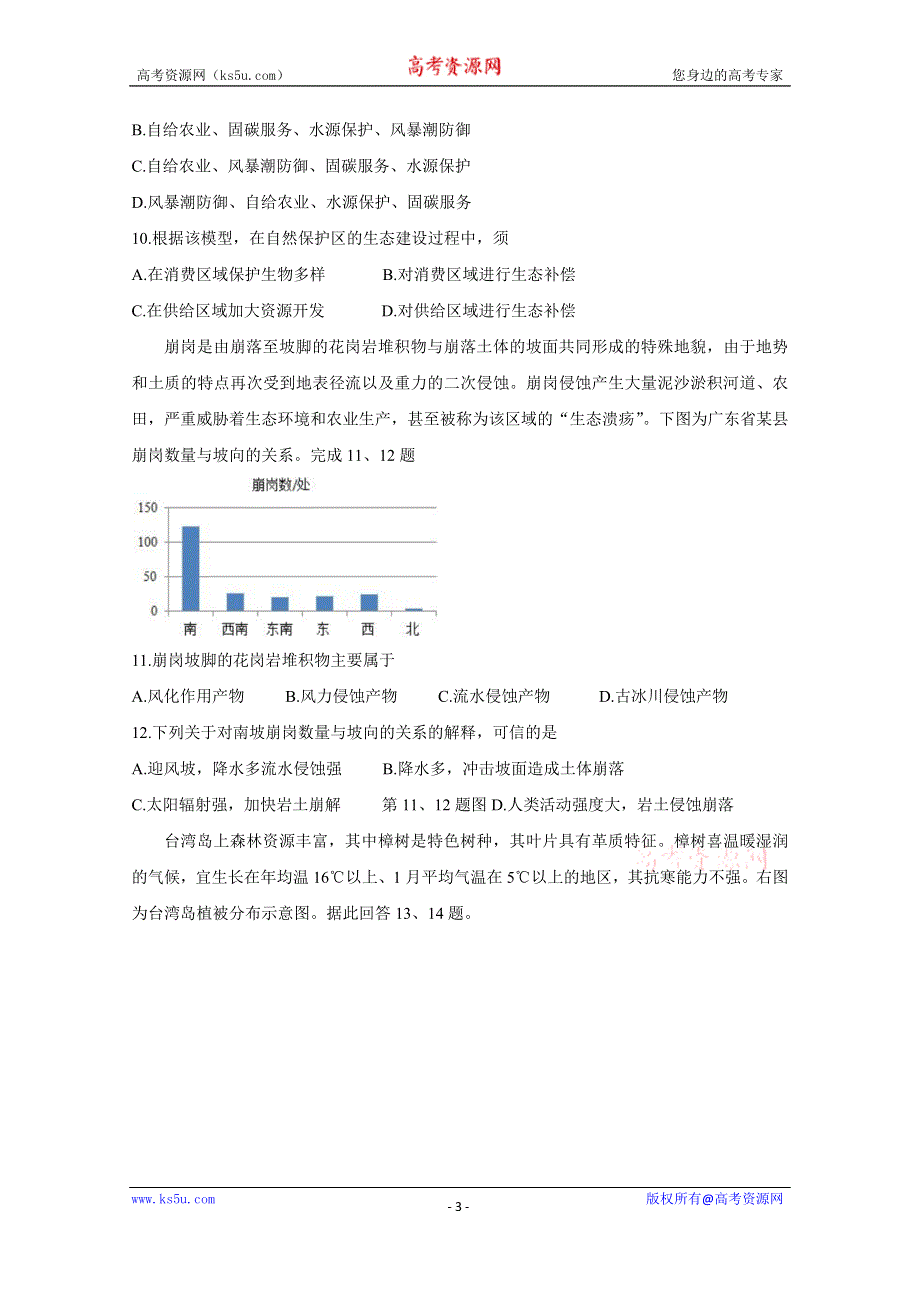 《发布》浙江省百校2021届高三下学期3月模拟联考 地理 WORD版含答案BYCHUN.doc_第3页