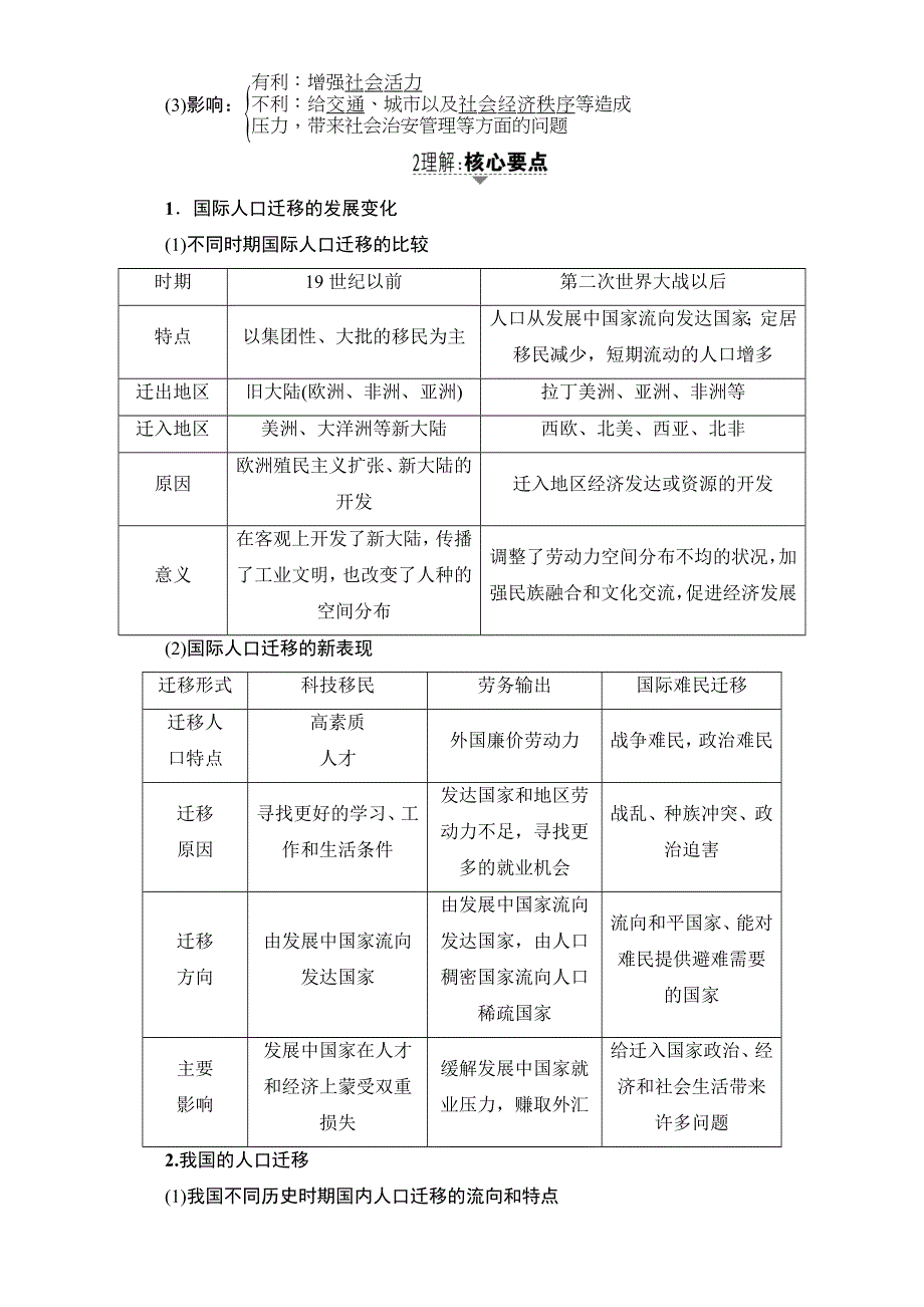 2018高三地理鲁教版一轮复习（教师用书）第五单元专题2人口迁移 17-18版 第5单元 第2讲　人口迁移 WORD版含解析.doc_第2页