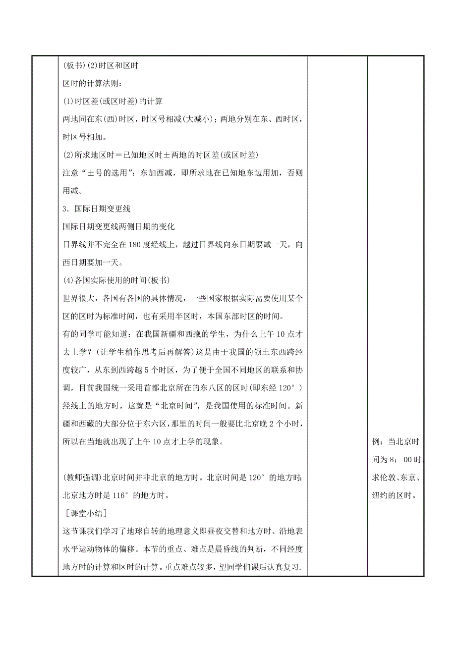 2016-2017学年鲁教版地理必修一一师一优课必修一教学设计：1.2《地球自转的地理意义》3 .doc_第2页