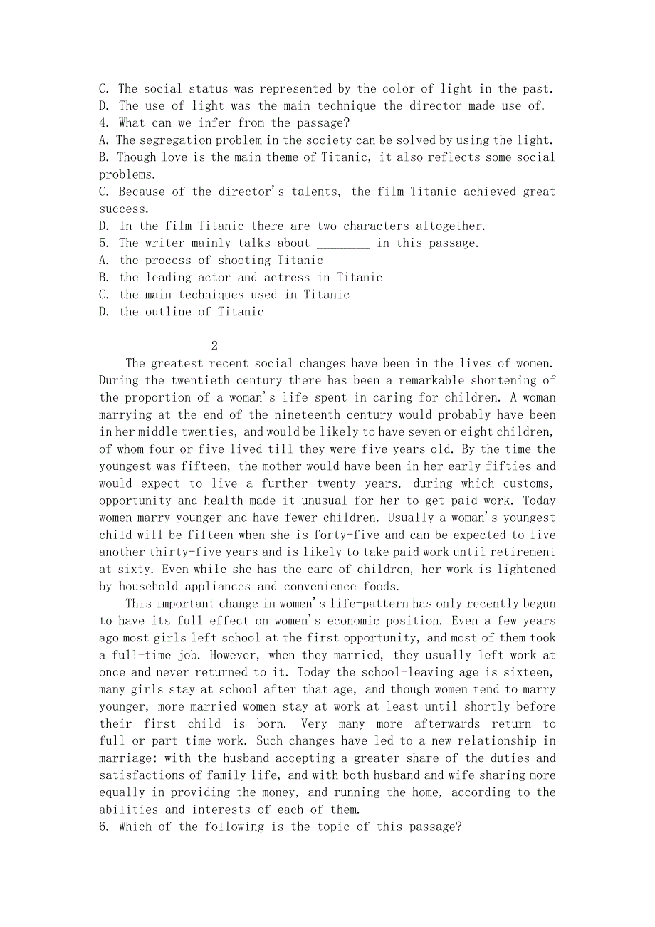 广东省佛山市禅城实验高级中学2012届高三英语 阅读理解专题训练.doc_第2页