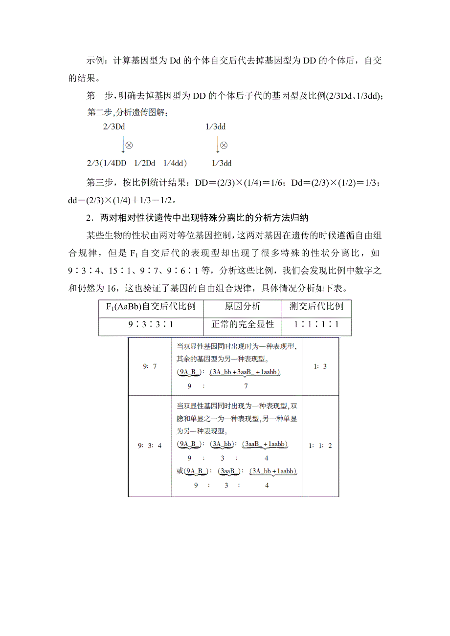 2016-2017学年（中图版）高中生物必修二检测：第2单元 微专题突破 WORD版含解析.doc_第2页