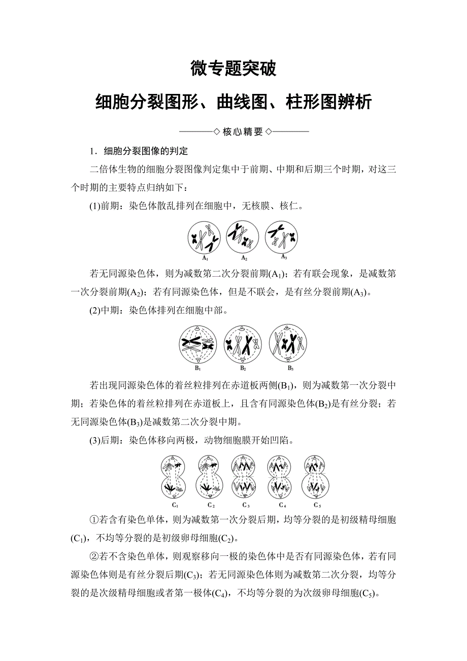 2016-2017学年（中图版）高中生物必修二检测：第1单元 微专题突破 WORD版含解析.doc_第1页