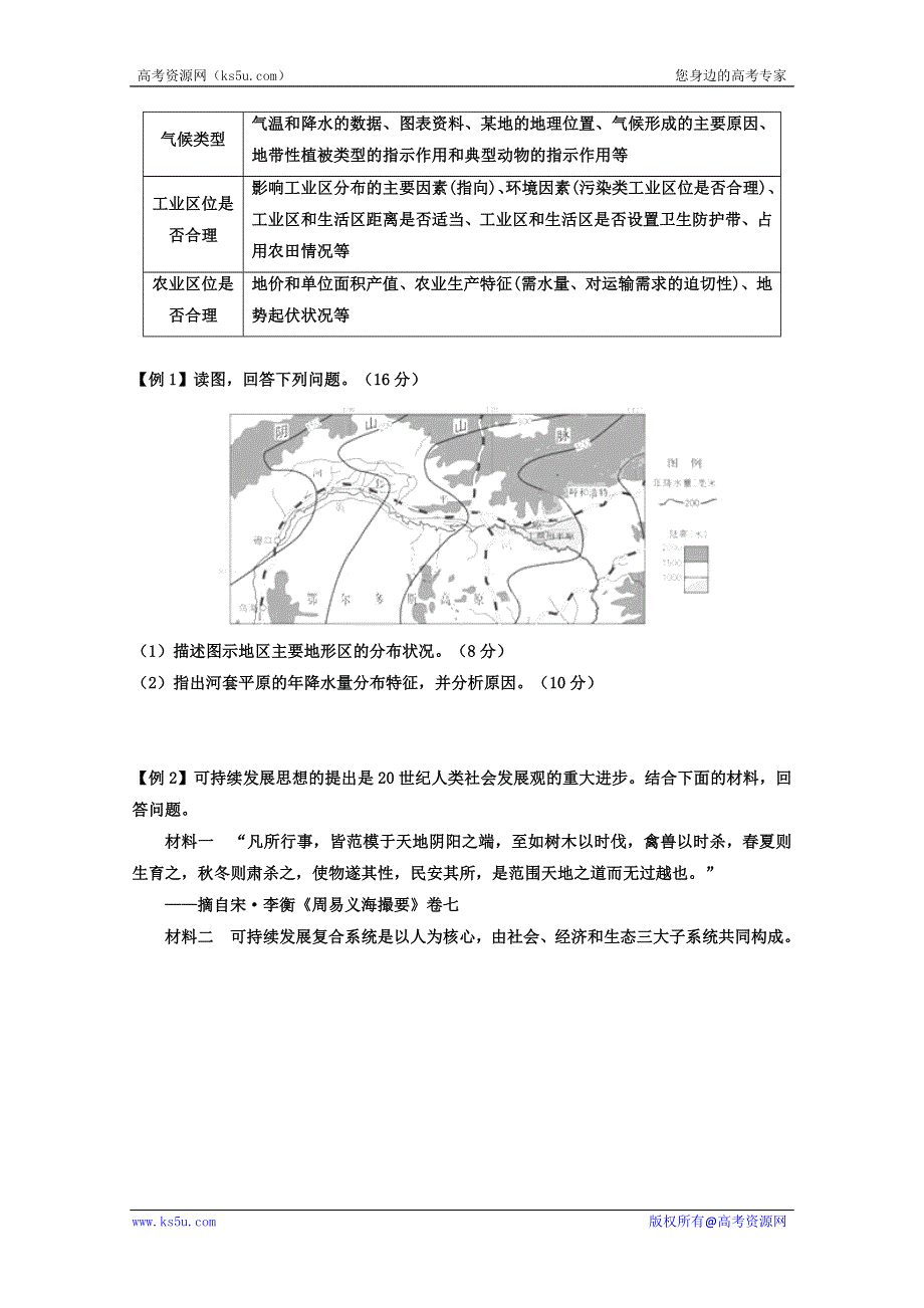 2013年高考地理考前冲刺大题精做 专题02 地理事象判断类综合题（学生版） WORD版无答案.doc_第2页