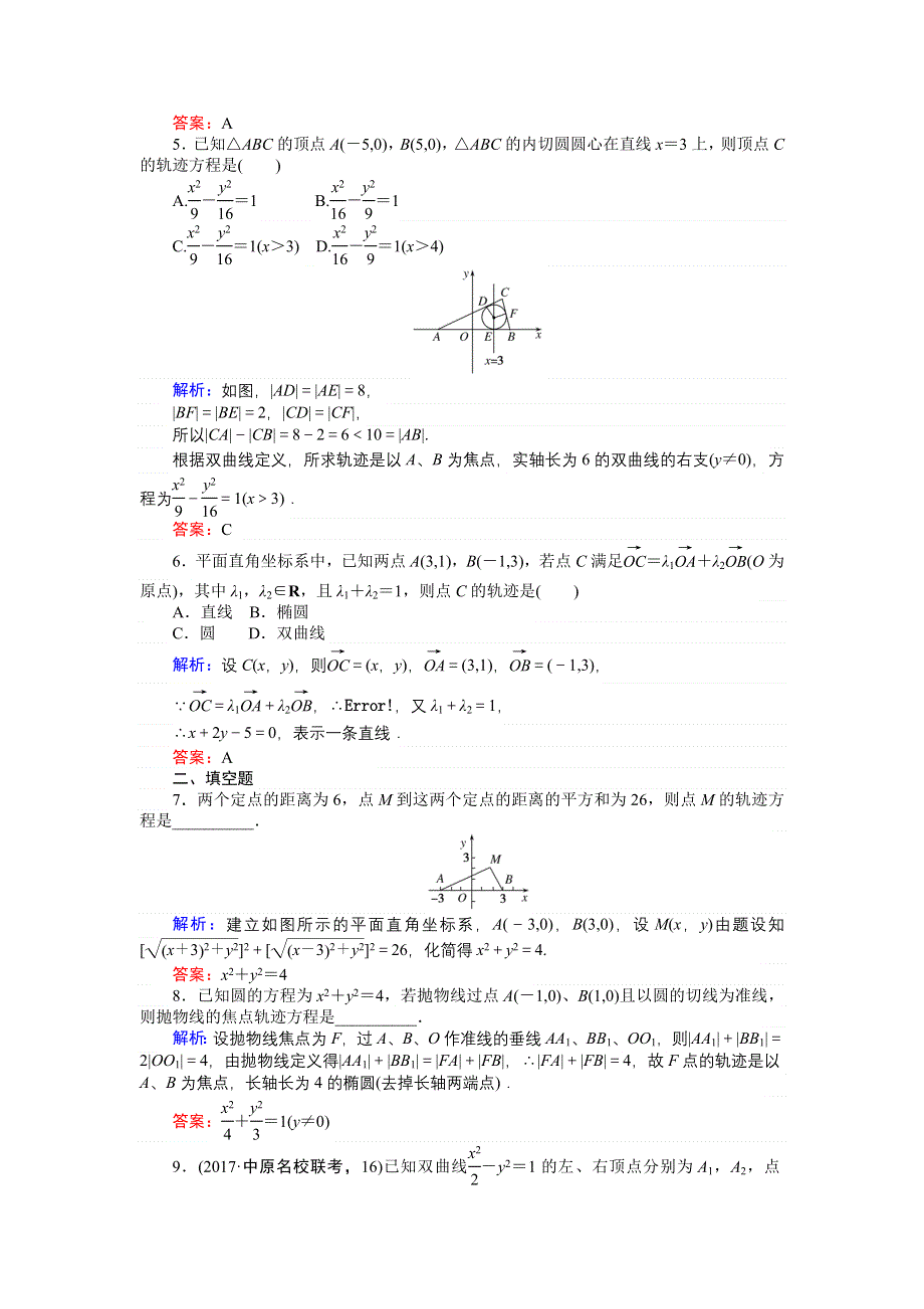 2018高三数学（理）一轮复习课时作业（五十七）曲线与方程 WORD版含解析.doc_第2页