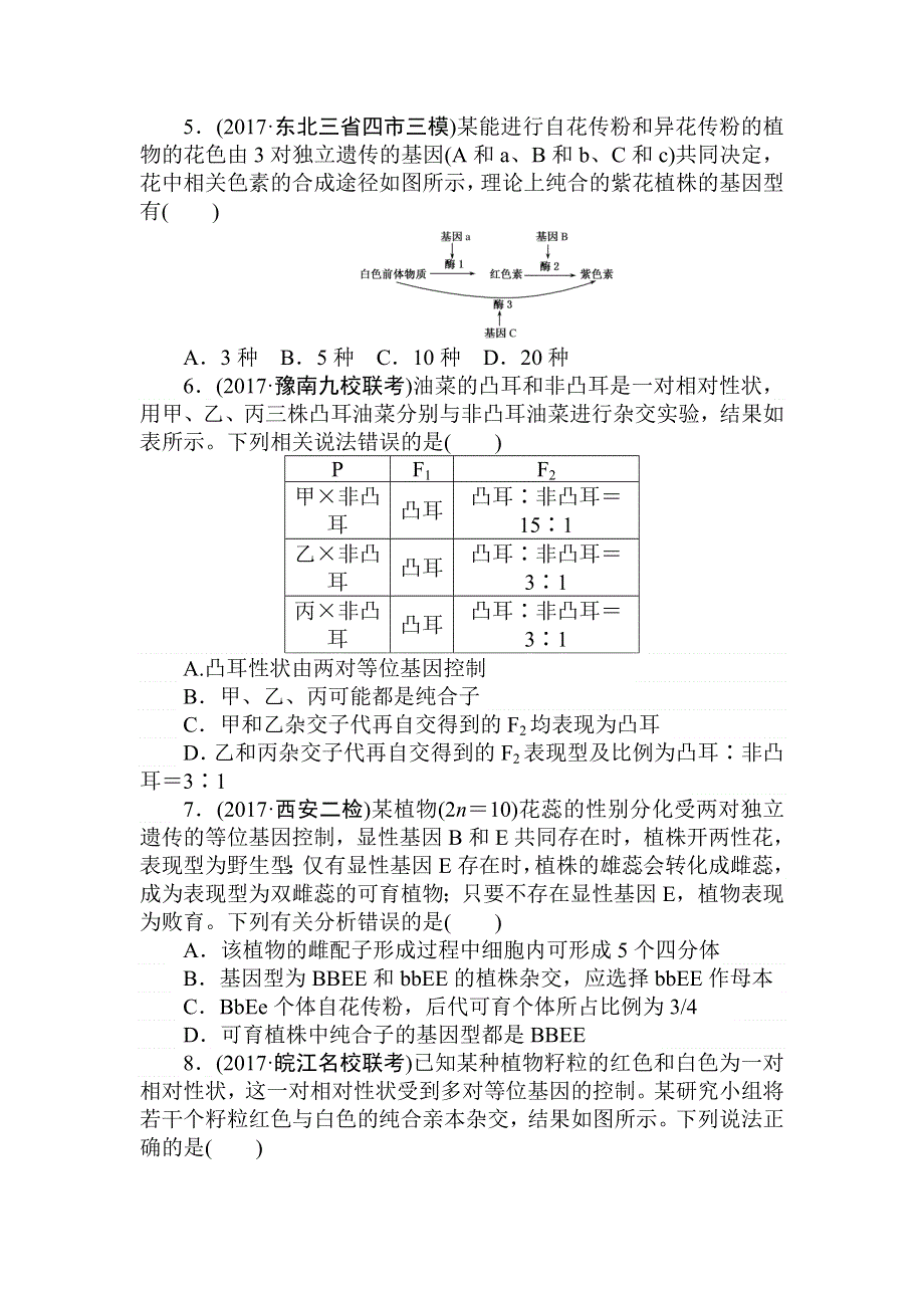 2018高三生物一轮复习课练11 孟德尔的豌豆杂交实验 WORD版含解析.doc_第2页