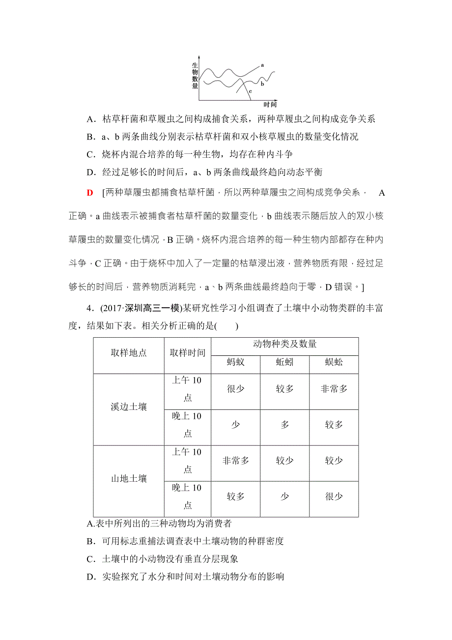 2018高三生物苏教版一轮复习（练习）必修3 第9单元 第2讲 课时分层训练31 WORD版含答案.doc_第2页