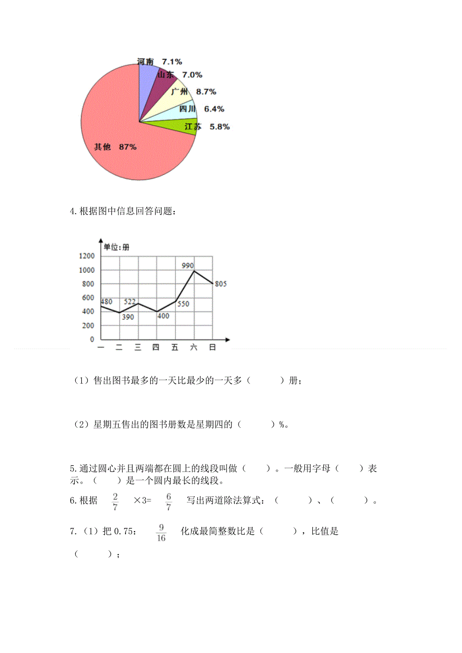 人教版六年级上册数学期末测试卷附参考答案（能力提升）.docx_第3页