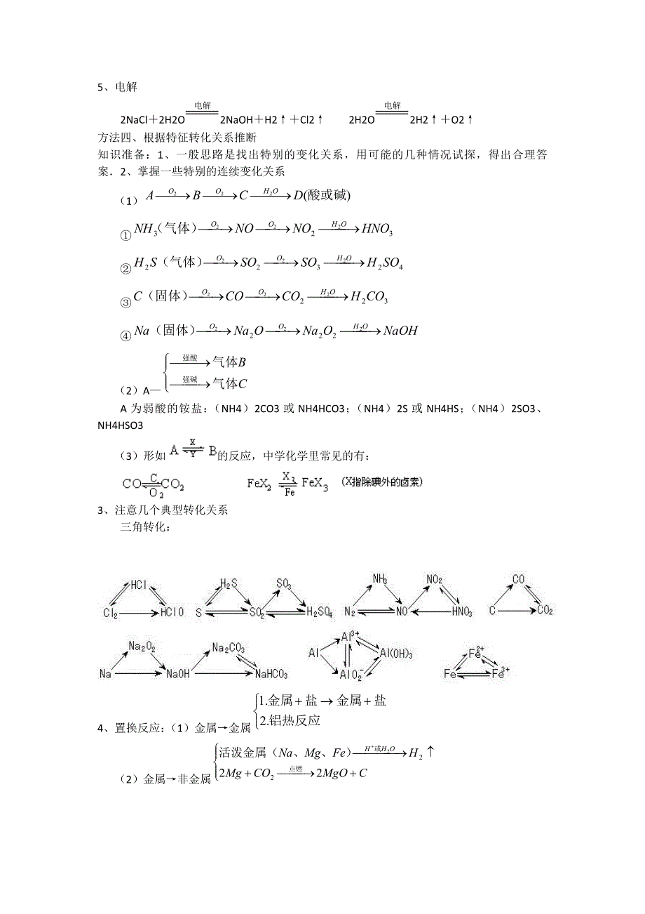 2012届高考化学精品专题教案：专题九 无机推断常见突破口.doc_第3页