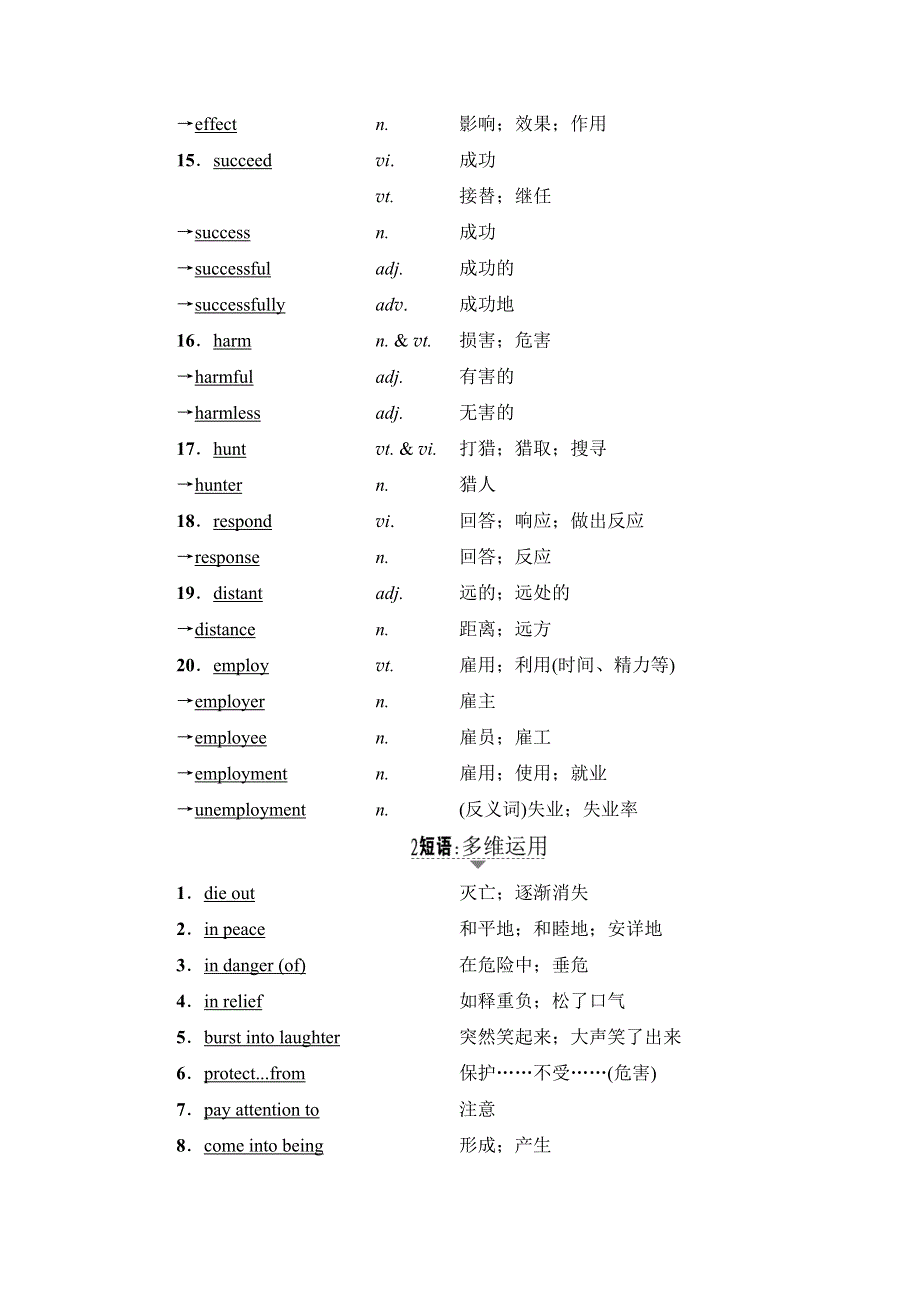 2018高三英语（浙江专版）一轮复习（教师用书）第1部分 必修2 UNIT 4　WILDLIFE PROTECTION WORD版含答案.doc_第2页