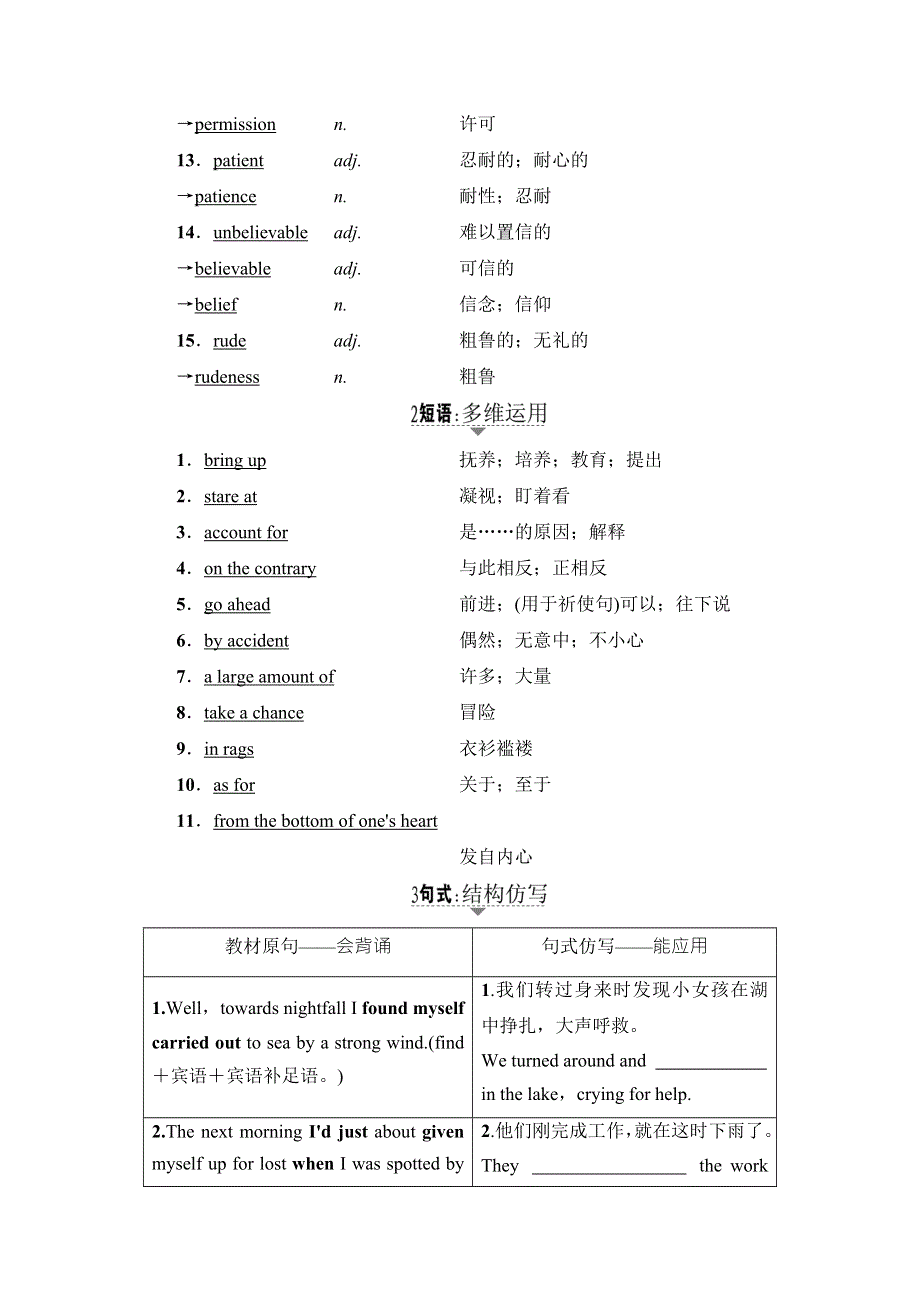 2018高三英语（浙江专版）一轮复习（教师用书）第1部分 必修3 UNIT 3　THE MILLION POUND BANK NOTE WORD版含答案.doc_第2页