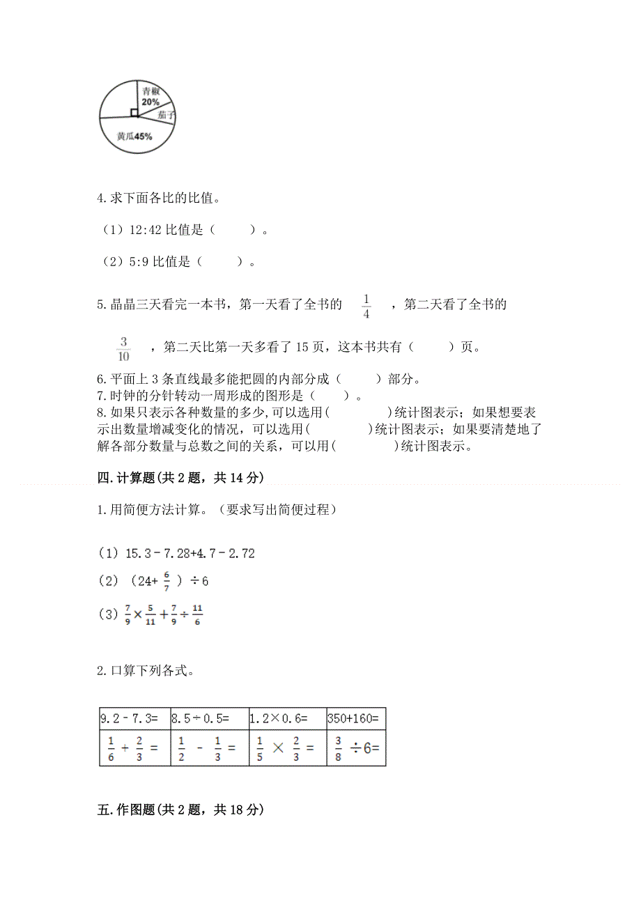 人教版六年级上册数学期末测试卷附答案解析.docx_第3页