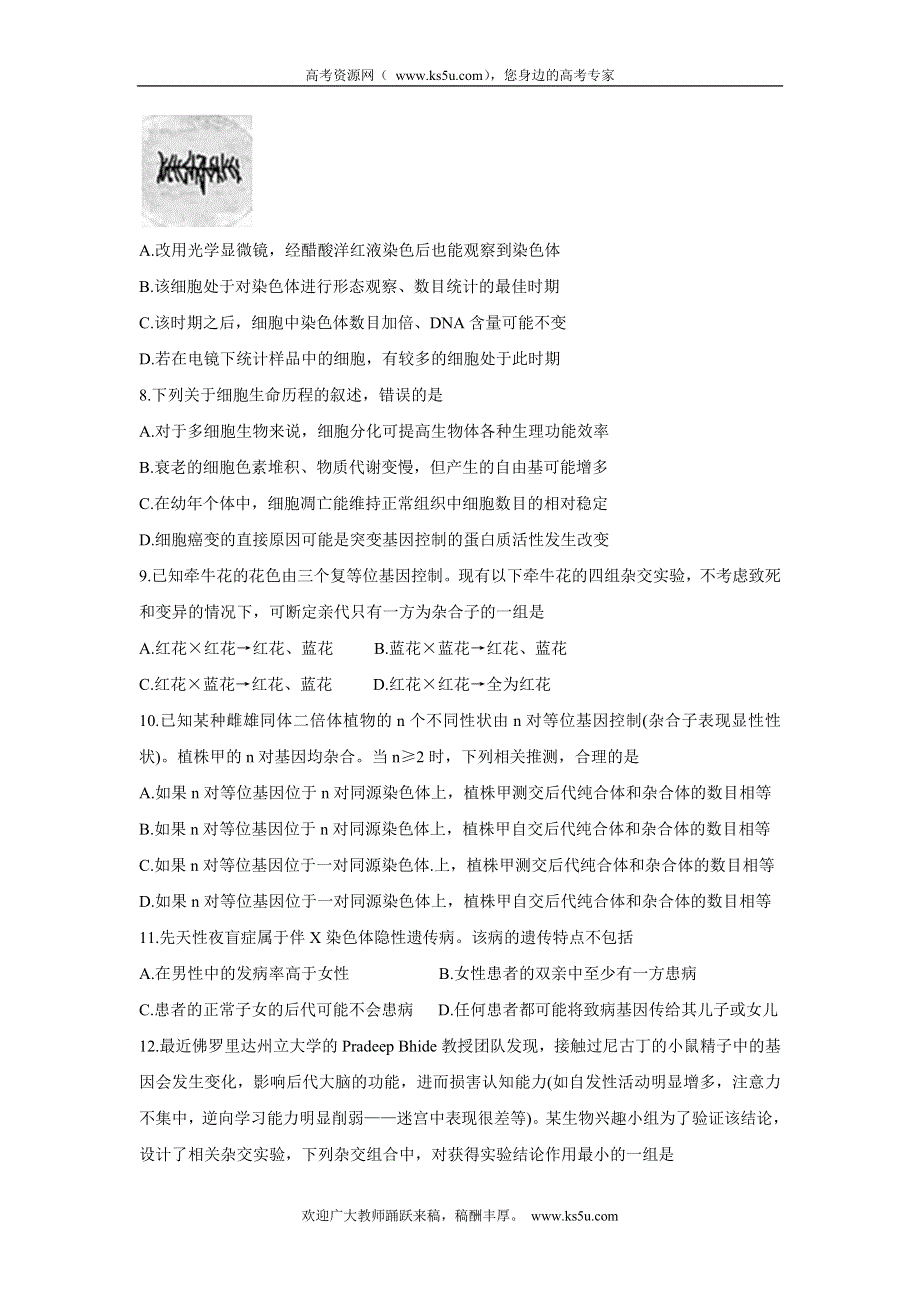 《发布》湖南省三湘名校、五市十校教研教改共同体2022届高三上学期第一次大联考 生物 WORD版含解析BYCHUN.doc_第3页