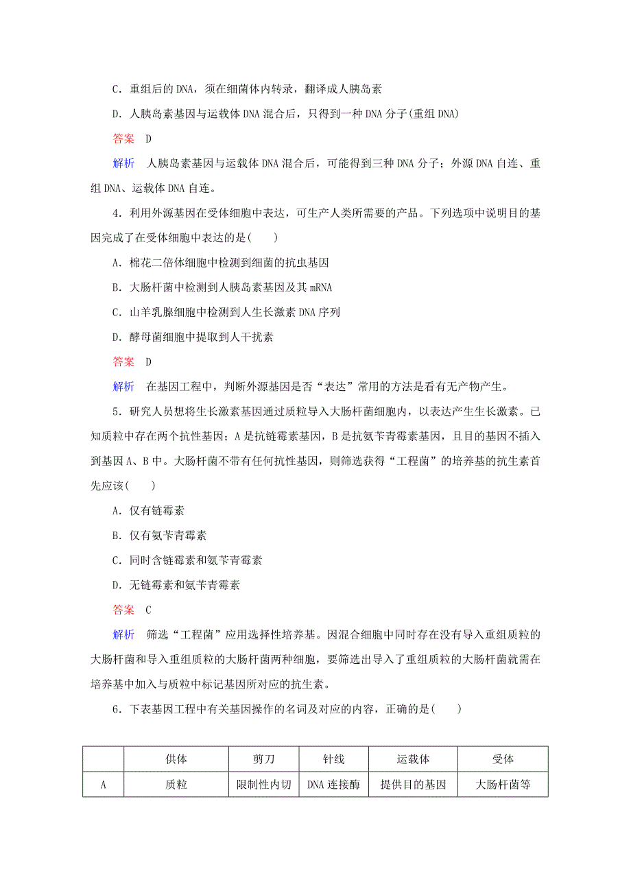 2013年高考生物一轮复习精练精析：4.4 从杂交育种到基因工程(人教版必修2）.doc_第2页