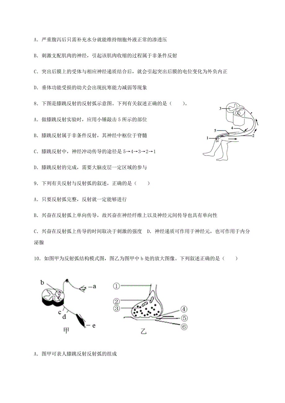 山东省新泰第一中学老校区（新泰中学）2020-2021学年高二生物上学期期中试题.doc_第3页