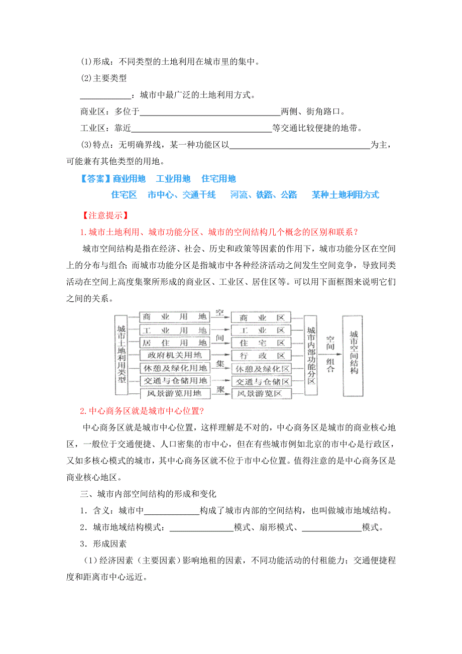 2013年高考地理艺术生专用精品复习资料_专题14_城市与城市化（教师版） WORD版含答案.doc_第2页