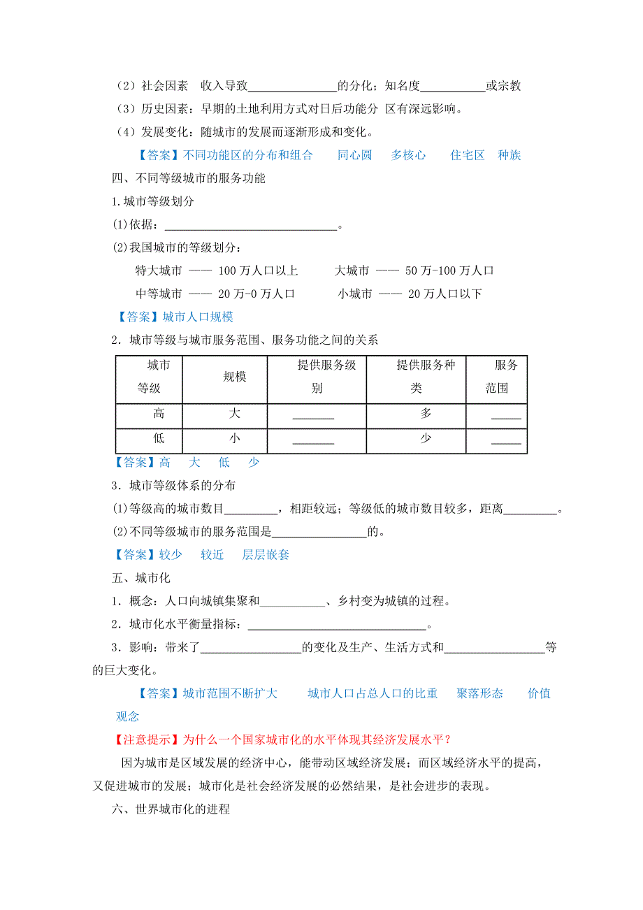 2013年高考地理艺术生专用精品复习资料_专题14_城市与城市化（教师版） WORD版含答案.doc_第3页