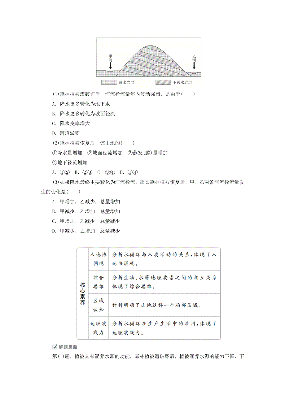 2021届高考地理一轮复习 第七讲 水循环与洋流自主练（含解析）.doc_第3页