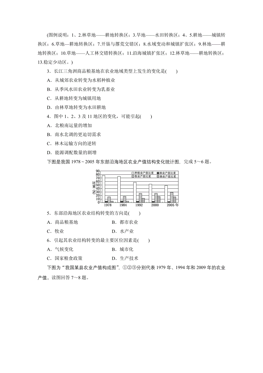 《江苏专版》2014地理一轮复习配套作业 第二部分 第六单元 第一讲 农业的区位选择.doc_第2页