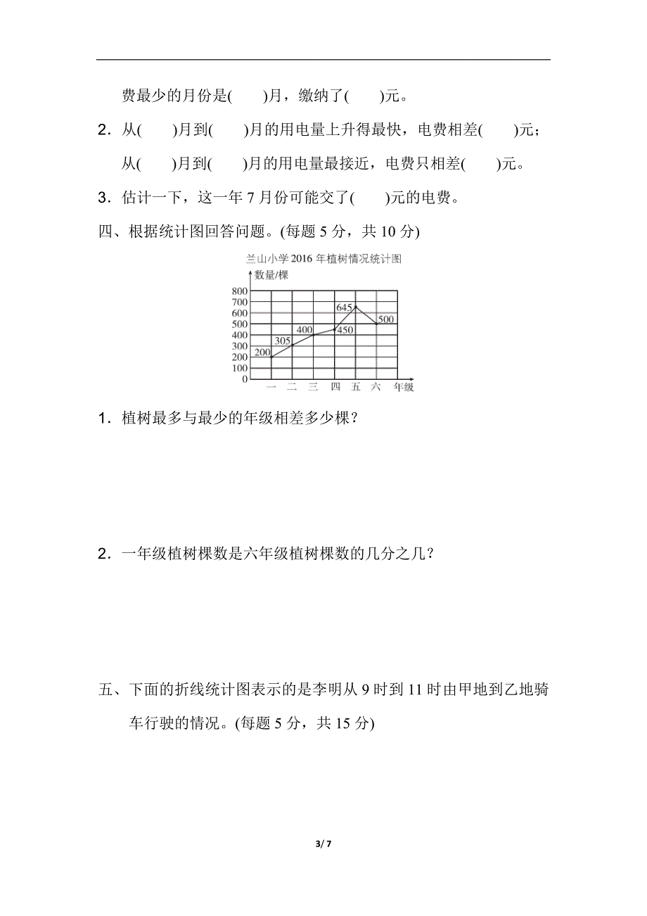 人教版五（下）数学第七单元过关检测卷.docx_第3页