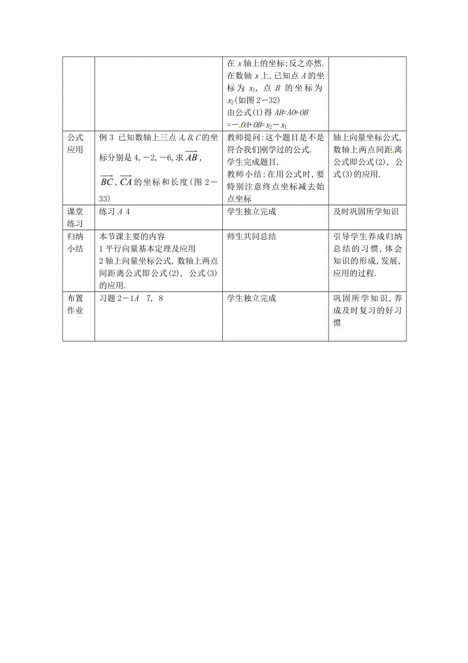 2020-2021学年数学人教B版必修4教学教案：2-1-5 向量共线的条件与轴上向量坐标运算 WORD版含答案.doc_第3页