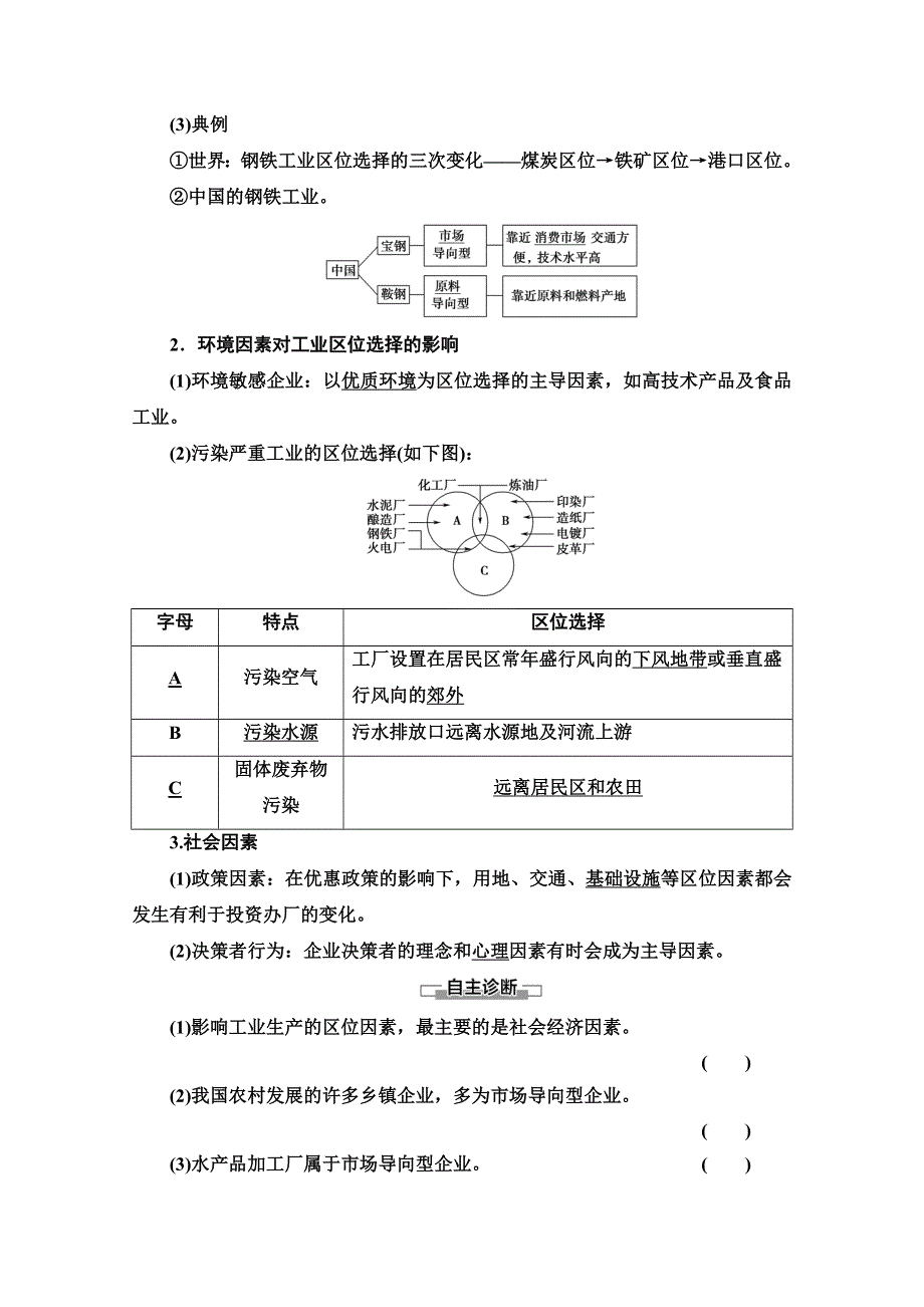 2020-2021学年人教版高中地理必修2学案：第4章 第1节　工业的区位选择 WORD版含解析.doc_第2页