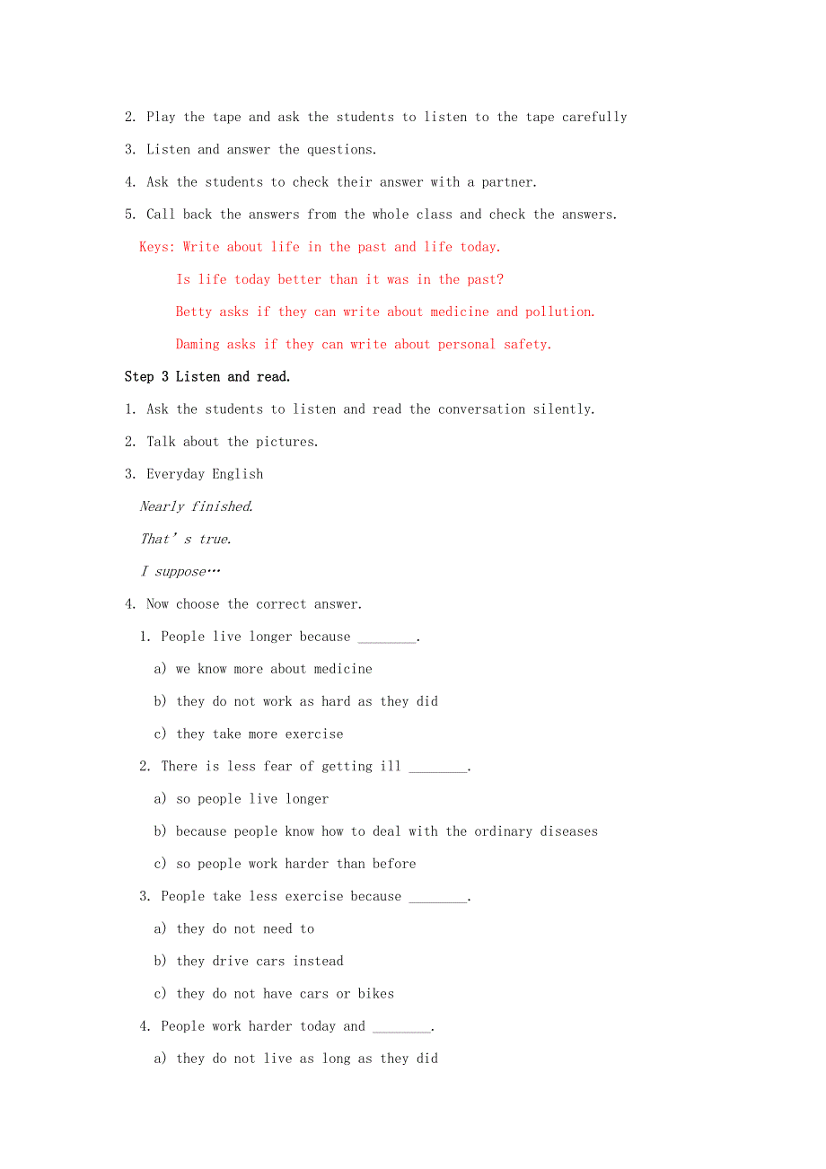 2022九年级英语下册 Module 3 Life now and then Unit 1 They sometimes work harder教案（新版）外研版.doc_第3页