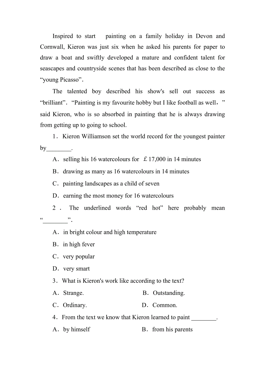 2021届外研版高考英语二轮复习模块检测卷 ：外研版必修二MODULE4-6复习检测卷 WORD版含答案.doc_第2页