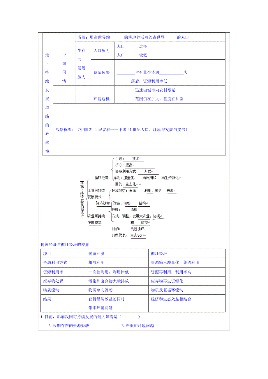 湖南省邵阳市隆回县万和实验学校高中地理人教新课标必修二教案 6.2 中国的可持续发展实践.doc_第2页