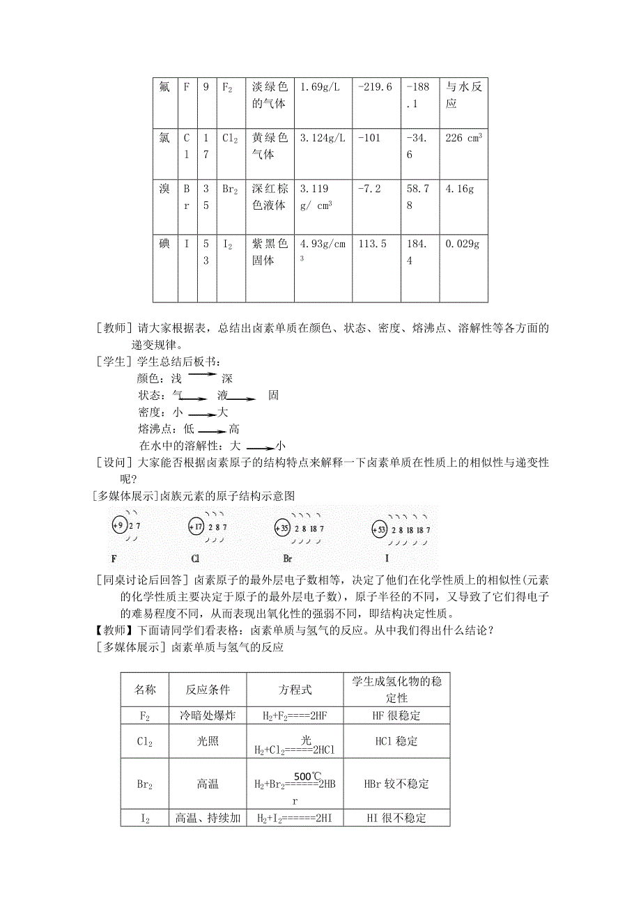 2012-2013学年高一同步教学化学教案：第一节元素周期表 （第2课时）必修二.doc_第3页