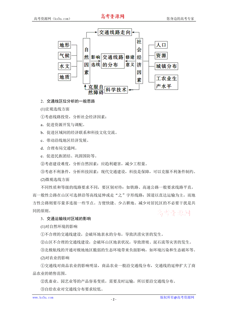 2020届高考地理二轮复习教师用书：第一部分专题十　交通运输与资源的跨区域调配 WORD版含解析.doc_第2页