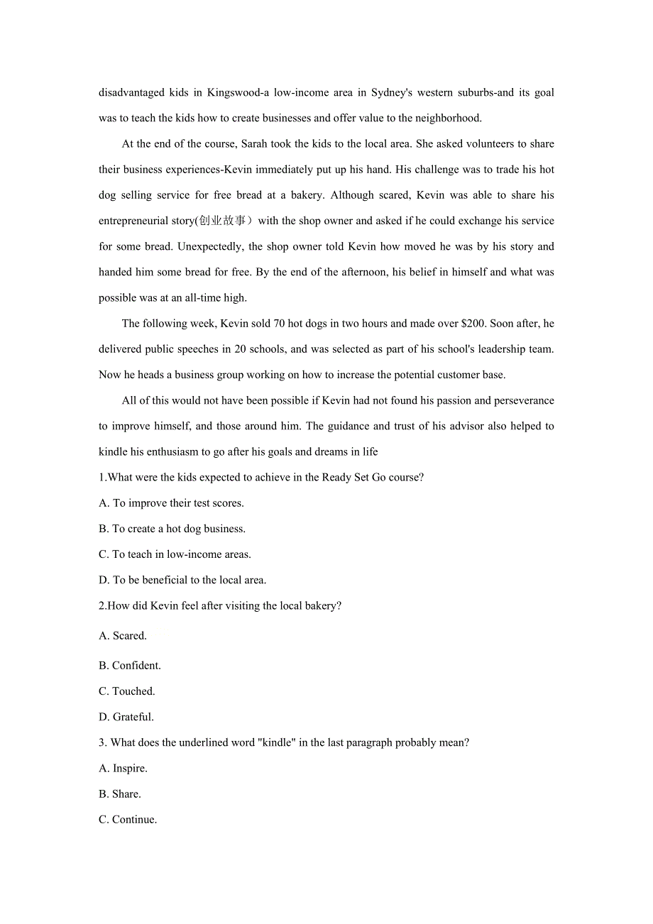 2020-2021学年人教版（2019）高一英语必修2同步作业：UNIT 2 WILDLIFE PROTECTION DISCOVERING USEFUL STRUCTURES（基础练） WORD版含答案.doc_第3页