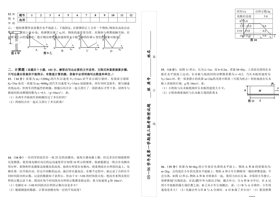 东莞市05～06学年度第一学期高三联考物理试题（2005.doc_第2页