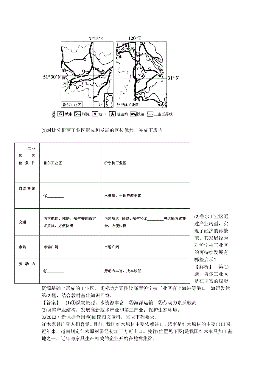 《优化探究》2015高考地理（人教通用）一轮复习（二十四）工业地域的形成及工业区.doc_第3页