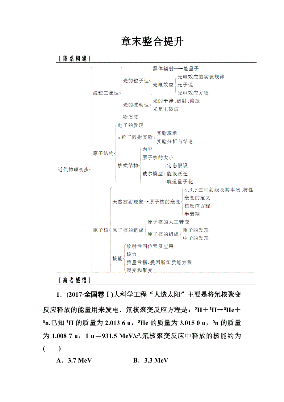 2018年秋东方思维高三物理第一轮复习课时跟踪练：章末整合提升12 WORD版含解析.doc_第1页