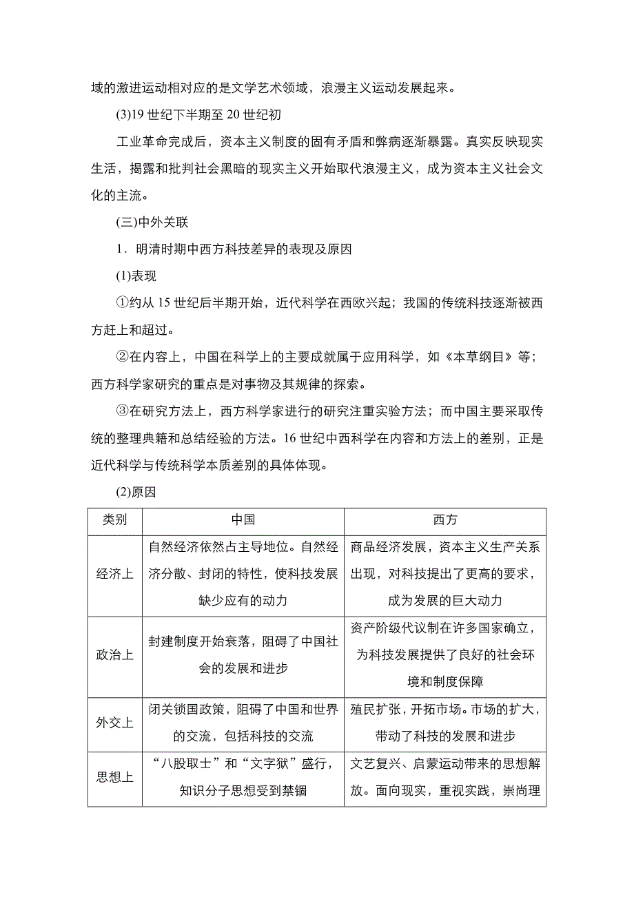 2021届新高考历史一轮复习（选择性考试模块版）学案：第14单元 近现代世界科技和文艺 单元整合　备考提能 WORD版含解析.doc_第3页