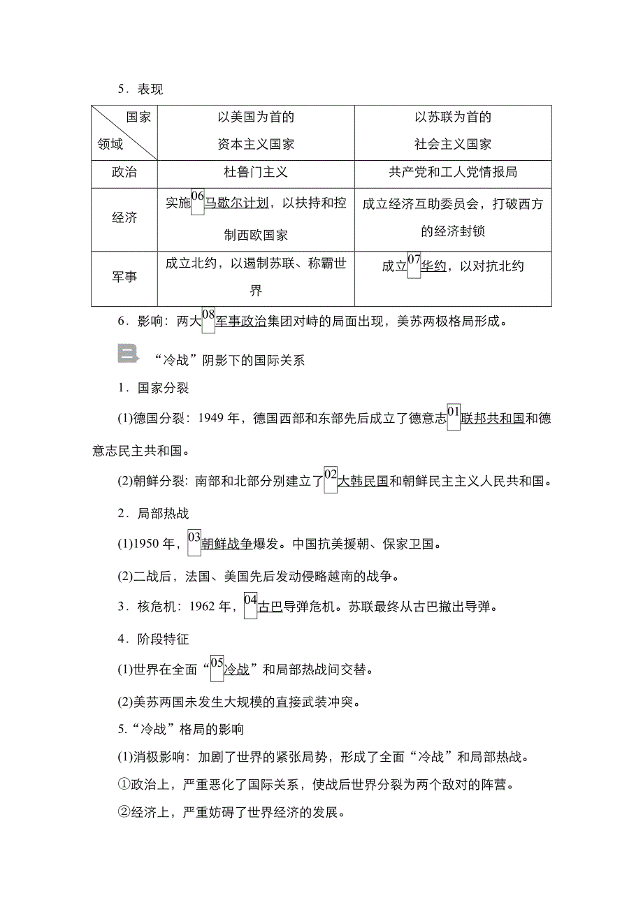 2021届新高考历史一轮复习（选择性考试模块版）学案：第5单元 第15讲　两极格局的形成 WORD版含解析.doc_第3页